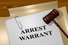 warrant for not paying fine