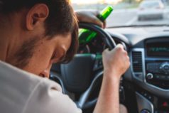 Drunk man behind the wheel on a NJ highway