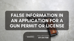 Featured image false information in an application for a gun permit or license