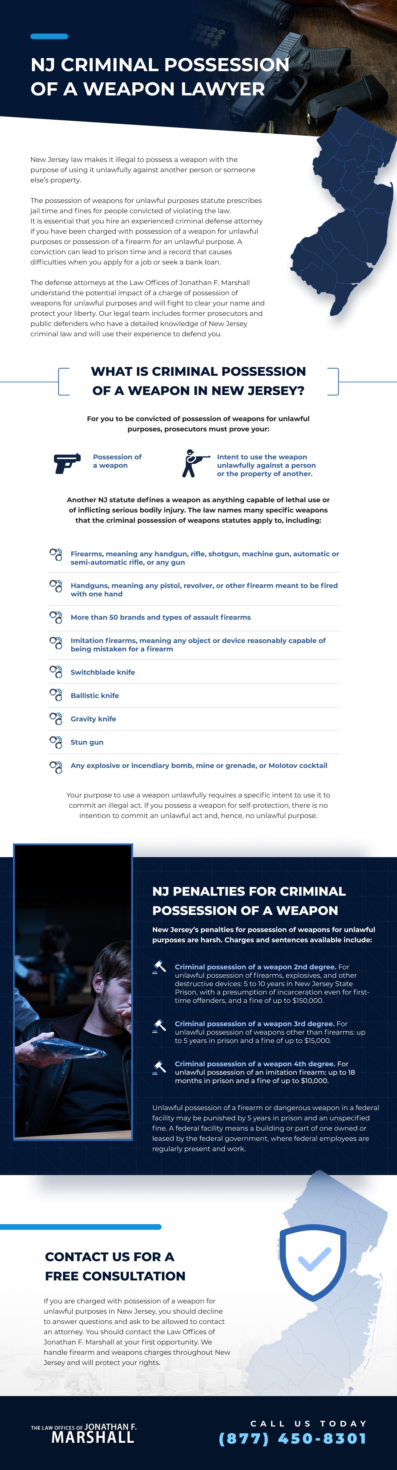 NJ Criminal Possession of a Weapon Lawyer